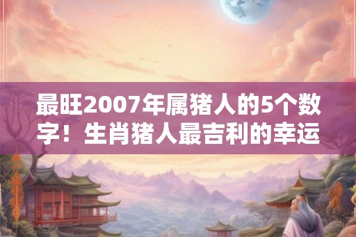 最旺2007年属猪人的5个数字！生肖猪人最吉利的幸运数字