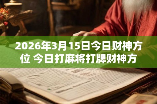 2026年3月15日今日财神方位 今日打麻将打牌财神方位