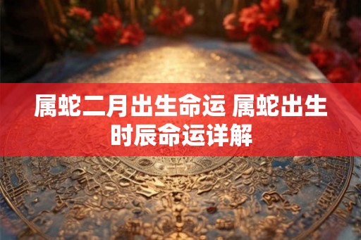 属蛇二月出生命运 属蛇出生时辰命运详解