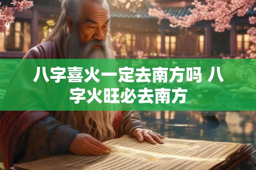 八字喜火一定去南方吗 八字火旺必去南方