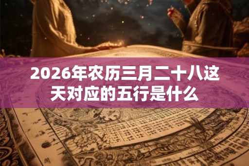 2026年农历三月二十八这天对应的五行是什么 2026年农历三月二十八这天对应的五行是什么