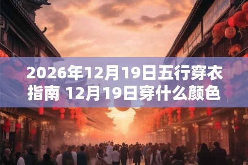 2026年12月19日五行穿衣指南 12月19日穿什么颜色的衣服