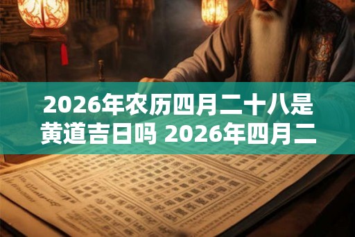 2026年农历四月二十八是黄道吉日吗 2026年四月二十八是黄道吉日吗
