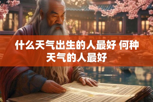 什么天气出生的人最好 何种天气的人最好