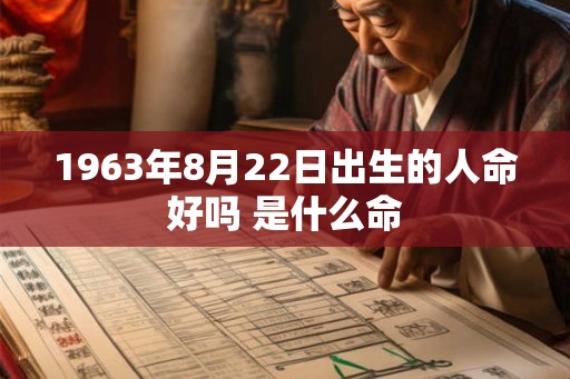 1963年8月22日出生的人命好吗 是什么命