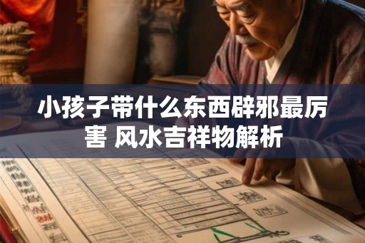 小孩子带什么东西辟邪最厉害 风水吉祥物解析