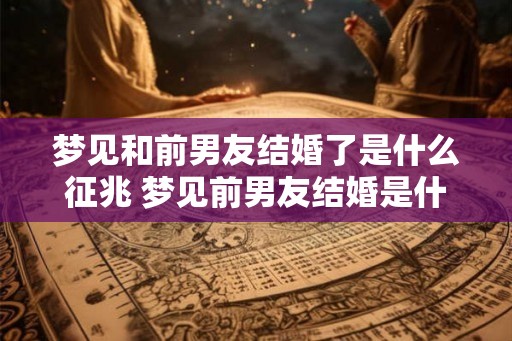 梦见和前男友结婚了是什么征兆 梦见前男友结婚是什么预兆 梦见和前男友结婚了是什么征兆 梦见前男友结婚是什么预兆