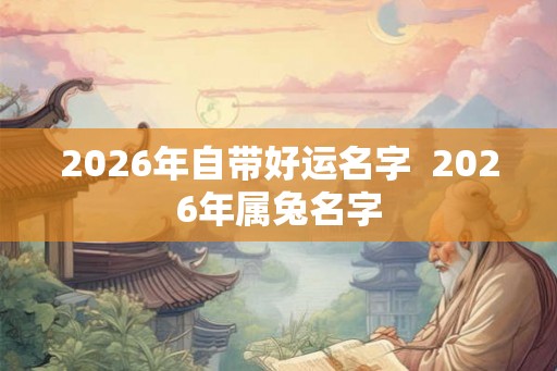2026年自带好运名字  2026年属兔名字