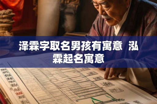 泽霖字取名男孩有寓意  泓霖起名寓意