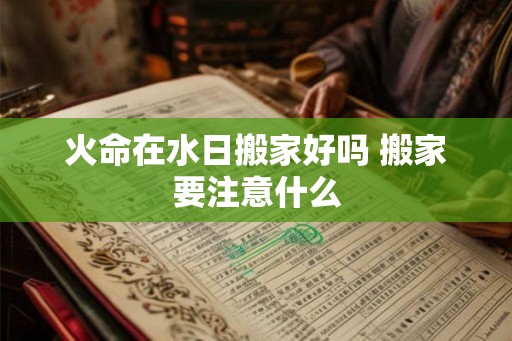 火命在水日搬家好吗 搬家要注意什么