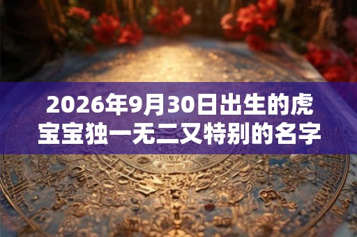 2026年9月30日出生的虎宝宝独一无二又特别的名字大全