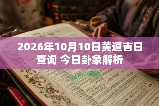 2026年10月10日黄道吉日查询 今日卦象解析