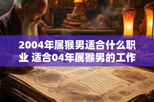 2004年属猴男适合什么职业 适合04年属猴男的工作类型