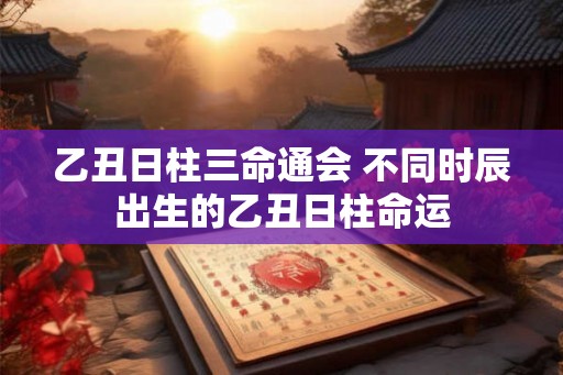 乙丑日柱三命通会 不同时辰出生的乙丑日柱命运 乙丑日柱三命通会 不同时辰出生的乙丑日柱命运