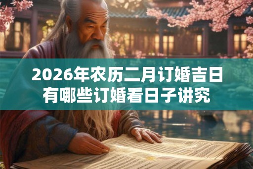 2026年农历二月订婚吉日有哪些订婚看日子讲究