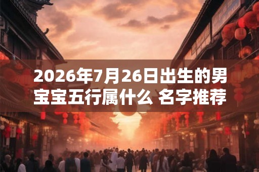 2026年7月26日出生的男宝宝五行属什么 名字推荐