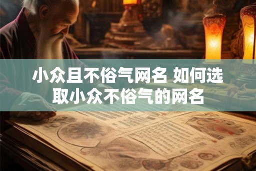 小众且不俗气网名 如何选取小众不俗气的网名
