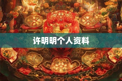 许明明个人资料