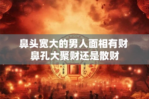 鼻头宽大的男人面相有财 鼻孔大聚财还是散财