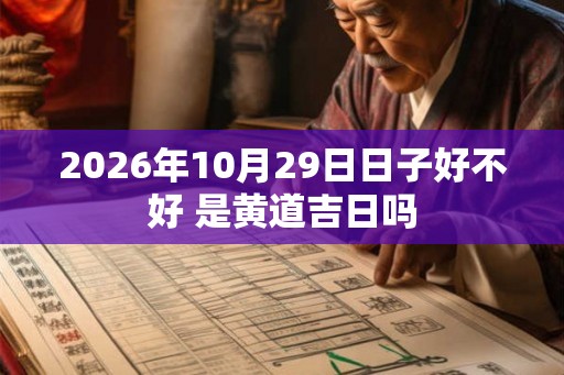 2026年10月29日日子好不好 是黄道吉日吗