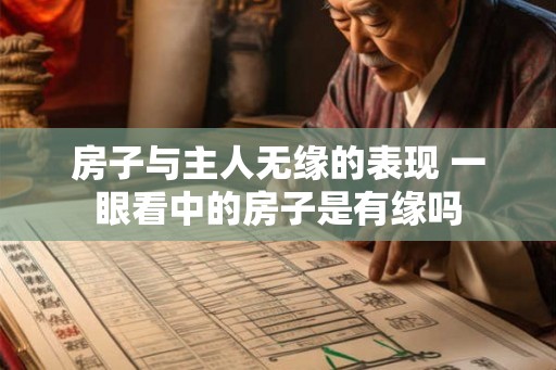 房子与主人无缘的表现 一眼看中的房子是有缘吗