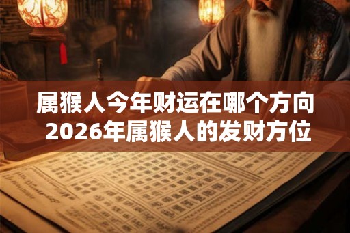 属猴人今年财运在哪个方向 2026年属猴人的发财方位
