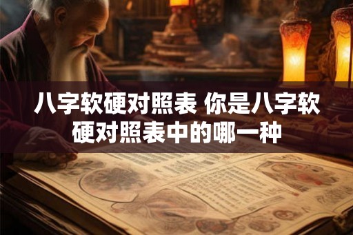 八字软硬对照表 你是八字软硬对照表中的哪一种