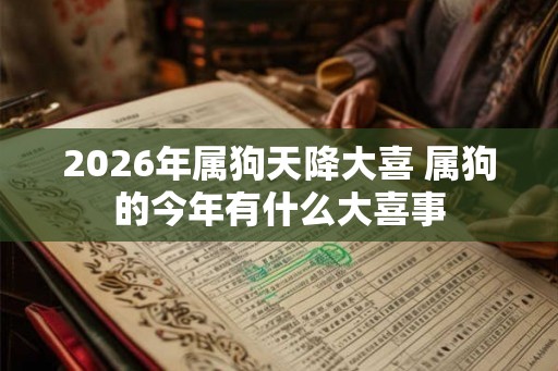 2026年属狗天降大喜 属狗的今年有什么大喜事