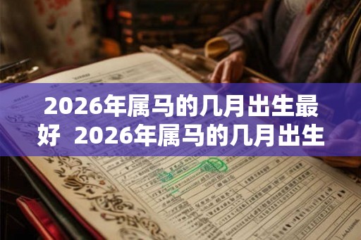 2026年属马的几月出生最好 2026年属马的几月出生最好呢 2026年属马的几月出生最好 2026年属马的几月出生最好呢