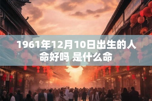 1961年12月10日出生的人命好吗 是什么命