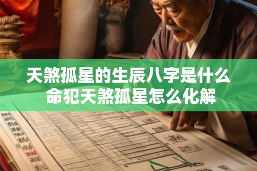 天煞孤星的生辰八字是什么 命犯天煞孤星怎么化解