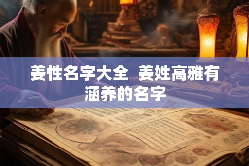 姜性名字大全  姜姓高雅有涵养的名字