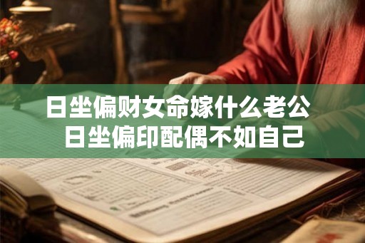 日坐偏财女命嫁什么老公  日坐偏印配偶不如自己