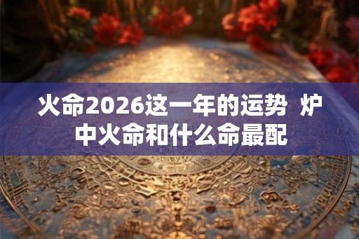 火命2026这一年的运势  炉中火命和什么命最配
