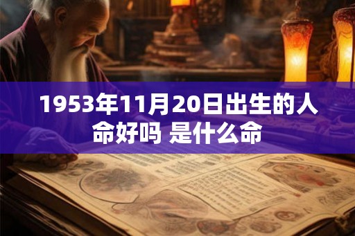 1953年11月20日出生的人命好吗 是什么命