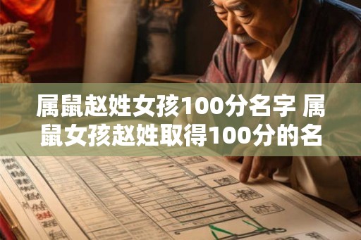 属鼠赵姓女孩100分名字 属鼠女孩赵姓取得100分的名字是什么