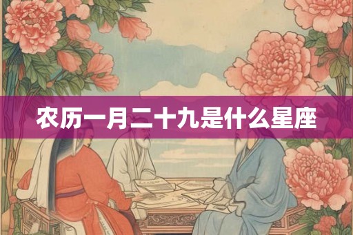 农历一月二十九是什么星座
