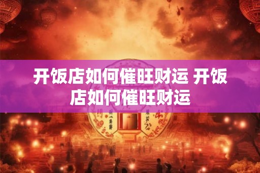 开饭店如何催旺财运 开饭店如何催旺财运