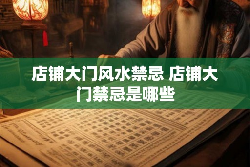 店铺大门风水禁忌 店铺大门禁忌是哪些