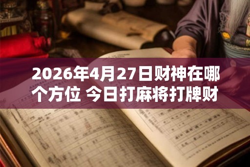 2026年4月27日财神在哪个方位 今日打麻将打牌财神方位