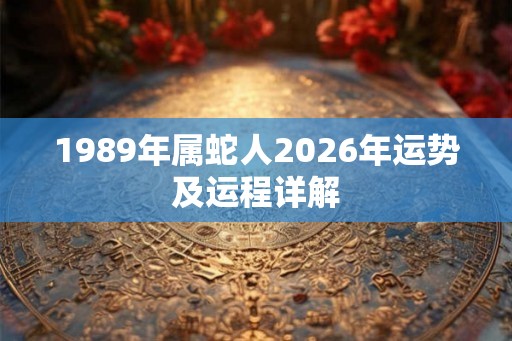 1989年属蛇人2026年运势及运程详解 1989年属蛇人2026年运势及运程详解