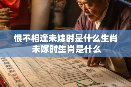 恨不相逢未嫁时是什么生肖 未嫁时生肖是什么