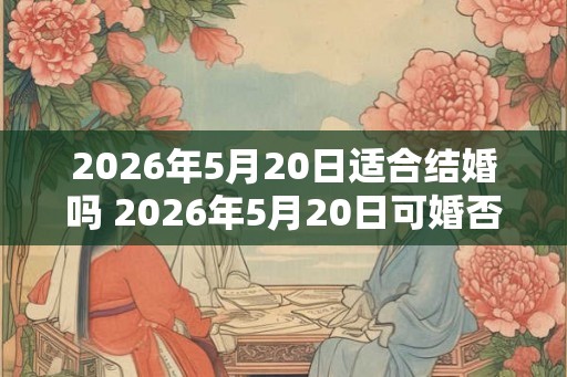 2026年5月20日适合结婚吗 2026年5月20日可婚否