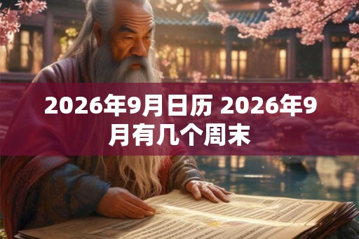 2026年9月日历 2026年9月有几个周末