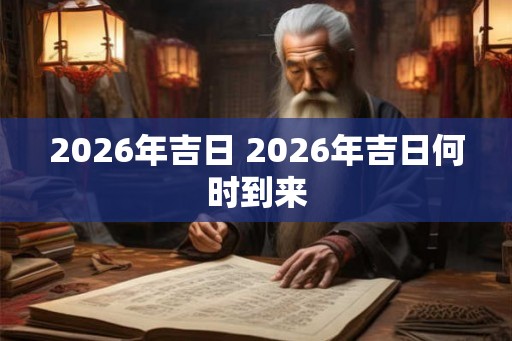 2026年吉日 2026年吉日何时到来