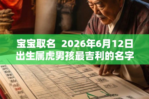 宝宝取名  2026年6月12日出生属虎男孩最吉利的名字推荐