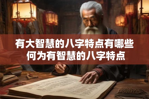 有大智慧的八字特点有哪些 何为有智慧的八字特点