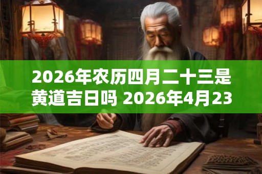 2026年农历四月二十三是黄道吉日吗 2026年4月23日是黄道吉日吗