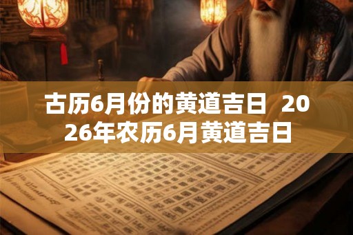 古历6月份的黄道吉日 2026年农历6月黄道吉日 古历6月份的黄道吉日 2026年农历6月黄道吉日