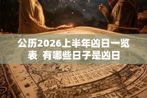 公历2026上半年凶日一览表  有哪些日子是凶日